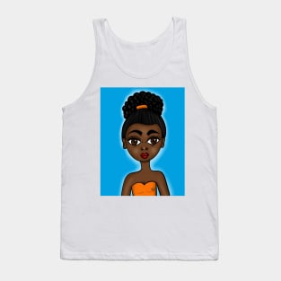 Cute art black anime style digital art Tank Top